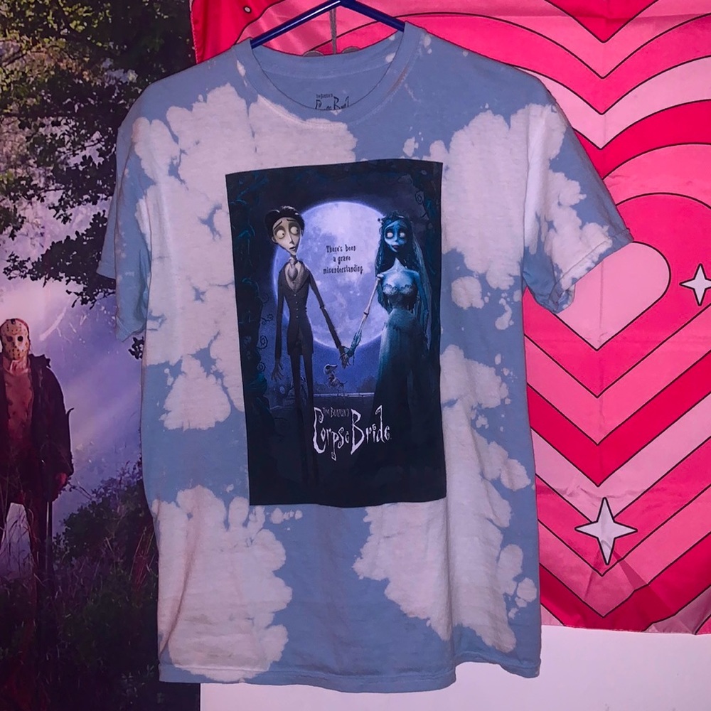 Tim Burton’s Corpse Bride movie poster Tie Dye tee shirt